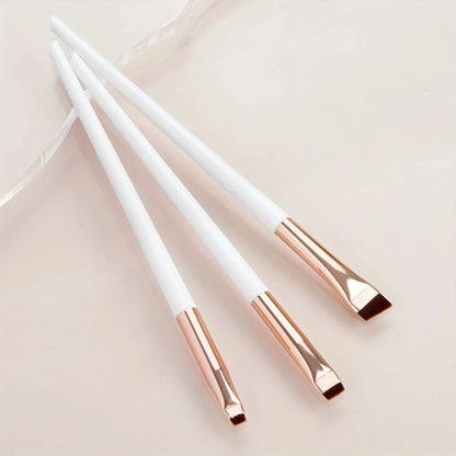 Ultra-Thin Eyebrow Brush Set -3Pcs Angled Precision Eyeliner MakeupBrushes, Synthetic Bristles Slanted Eyeshadow Eye Brow Tintin Leedoar