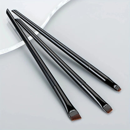 Ultra-Thin Eyebrow Brush Set -3Pcs Angled Precision Eyeliner MakeupBrushes, Synthetic Bristles Slanted Eyeshadow Eye Brow Tintin Leedoar