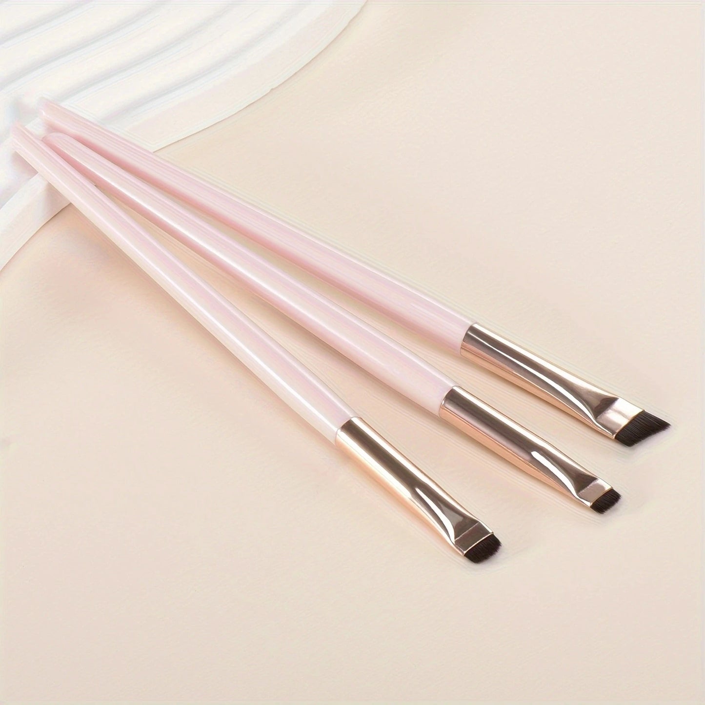 Ultra-Thin Eyebrow Brush Set -3Pcs Angled Precision Eyeliner MakeupBrushes, Synthetic Bristles Slanted Eyeshadow Eye Brow Tintin Leedoar