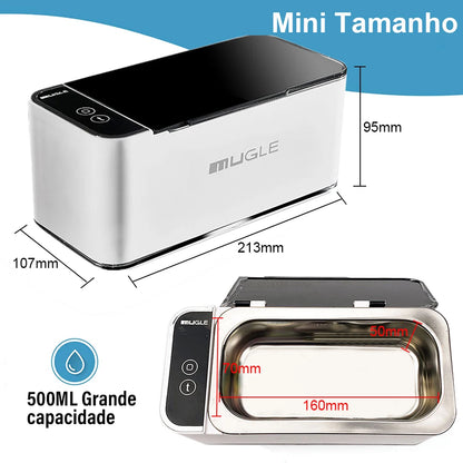 Limpador ultrassônico 35W Limpador ultrassônico de óculos Limpador de joias 500ML Máquina de limpeza ultrassônica Banho de lavagem ultrassônico para óculos