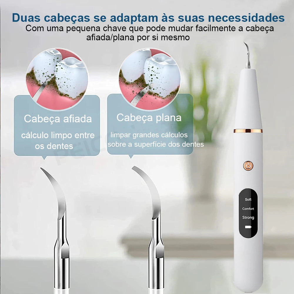 Ultrasonic Dental Scaler For Teeth Tartar Stain Tooth Calculus Remover Electric Sonic Teeth Plaque Cleaner Dental Stone Removal Leedoar