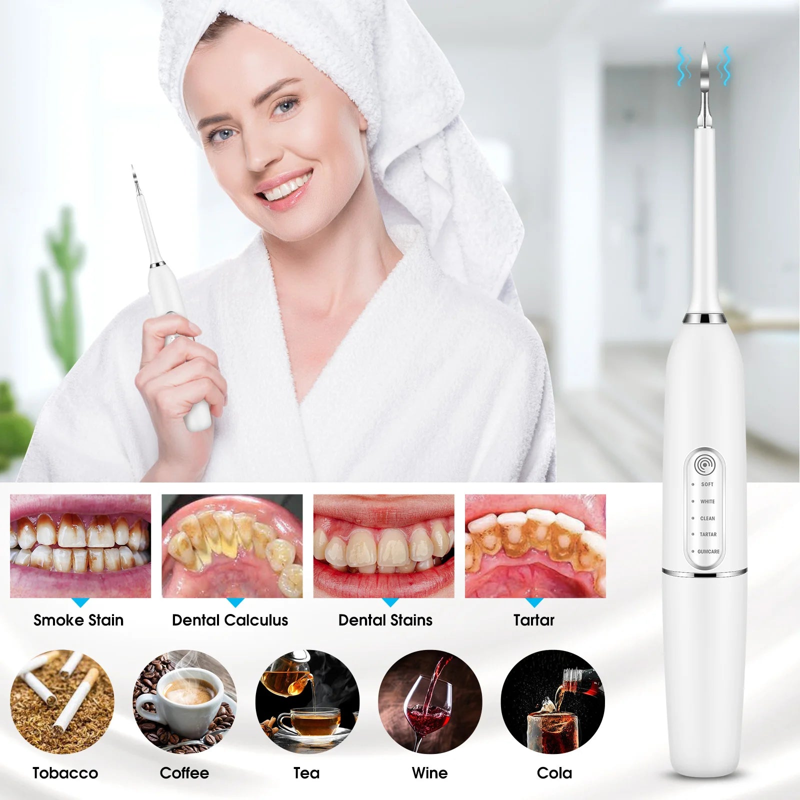 Ultrasonic Electric Sonic Dental Scaler