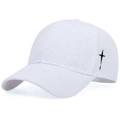 Unisex Side Cross Embroidery Baseball Caps Spring and Autumn Outdoor Adjustable Casual Hats Sunscreen Hat Leedoar