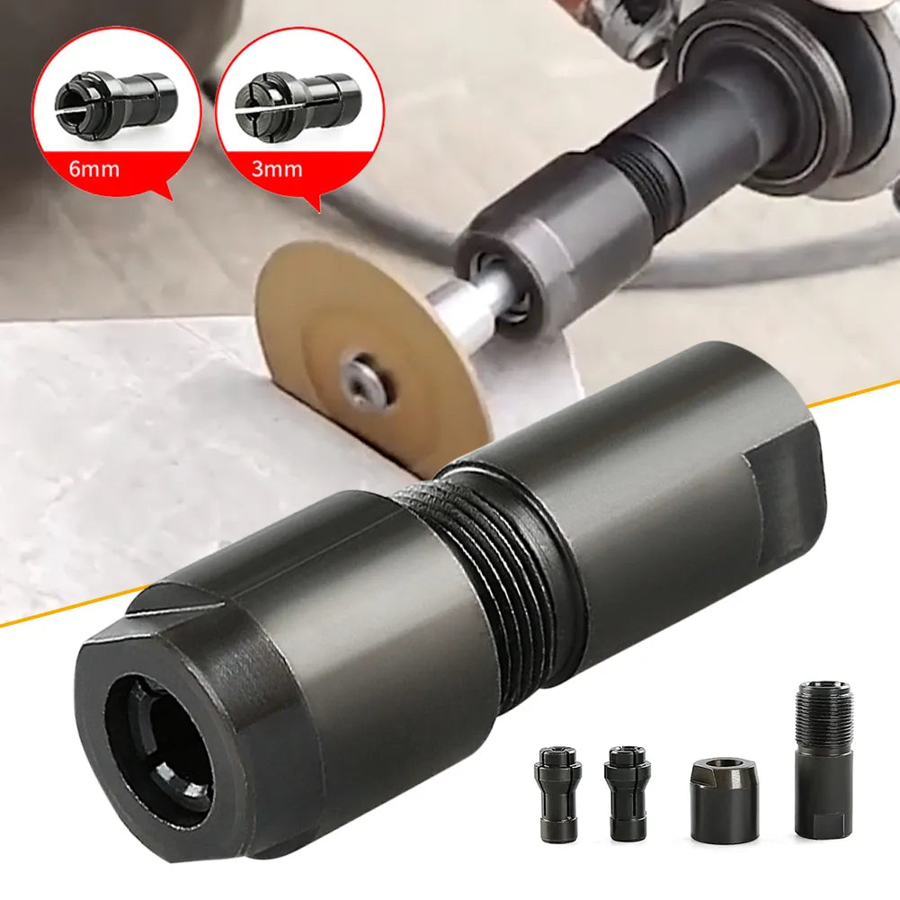 Universal Angle Grinder Modified 6/3mm Adapter To Straight Grinder Chuck For 100-type Angle Grinder M10 Thread Grinding Cutter Leedoar
