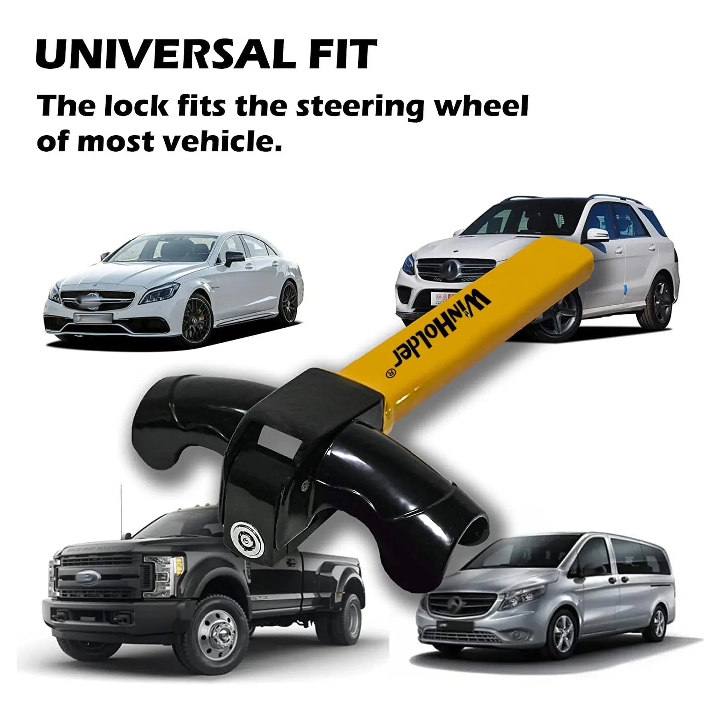 Universal Car Steering Wheel Lock Fit Máxima Segurança Direção Anti-Theft T-Bar Direção Imobilizador de Volante 