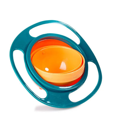 Universal Gyro Bowl 360 Degree Rotation Spill Resistant Feeding Dishes for Baby Training Children Rotary Balance Novelty Gyro Leedoar