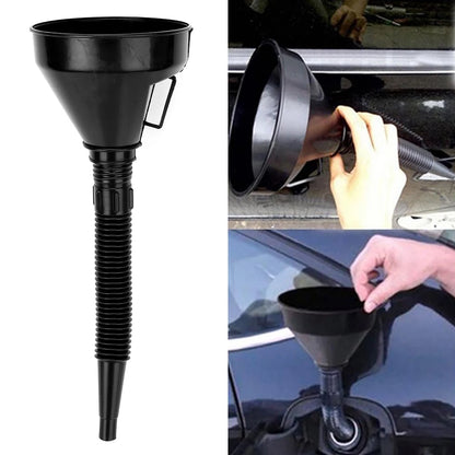 Embudo de aceite universal con juego de manijas para tubos de filtro, herramientas para llenado de combustible diésel y gas, accesorios para automóviles, camiones, motocicletas, todoterrenos 4x4 