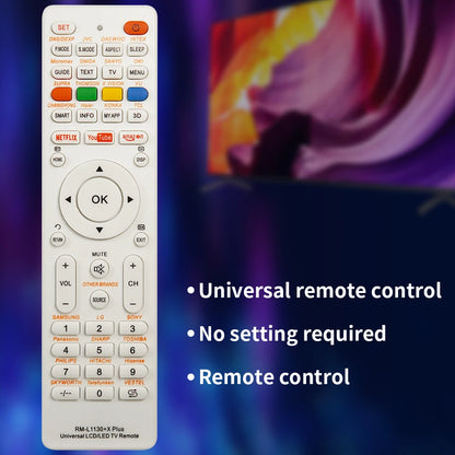 Control remoto de repuesto universal RM-L1130+X para todas las marcas de televisores TV RM-L113+12 RM-L1130+8 