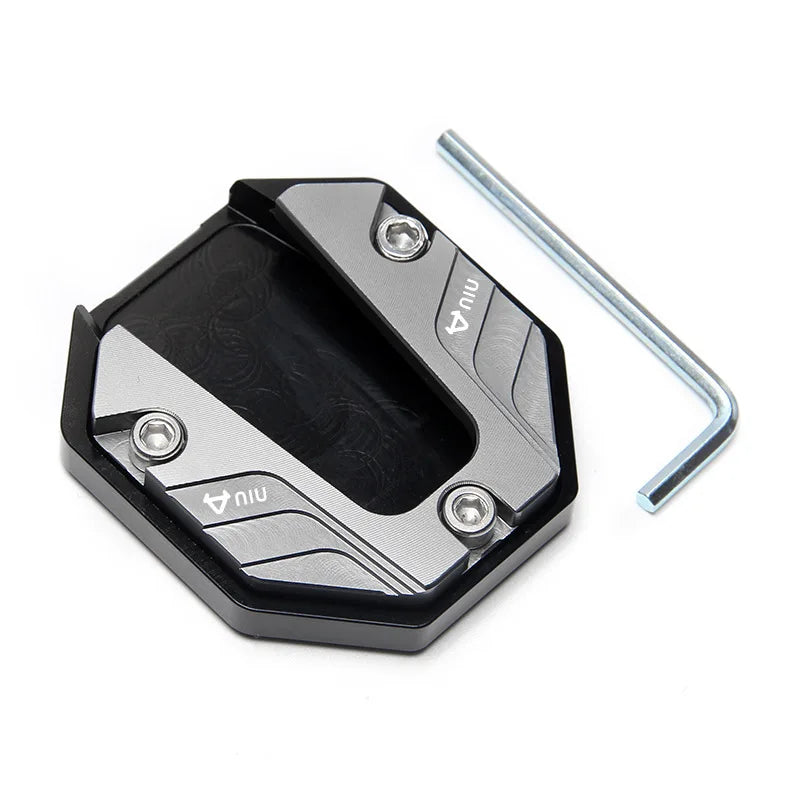 Universal Scooter Motorcycle Bike Kickstand Extender Foot Side Stand Extension Pad Support Plate Anti-skid Enlarged Base Leedoar