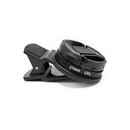 Universal With Clip Portable Professional Phone Polarizer Wide Angle Lens 37/52MM CPL Filter Circular Camera Black Accessories Leedoar