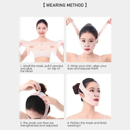 V Face Breathable Band Cheek Lift Up Face Thin Mask Reduce Double Chin V-Line Shaping Bandage Anti Wrinkle Face Bandage Leedoar