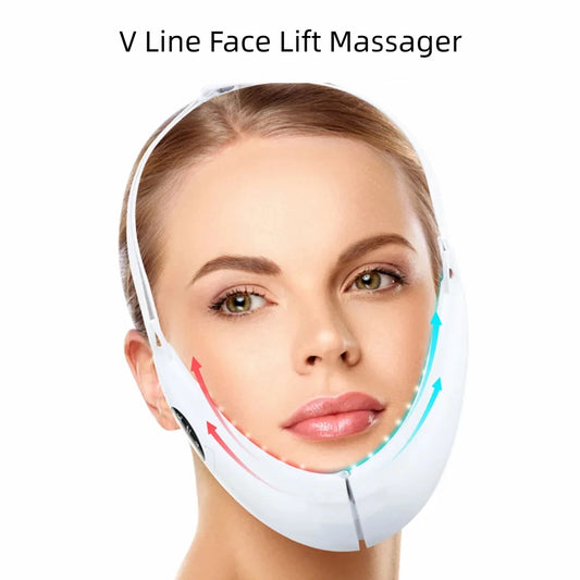 V Face Device Face Massager With 5 Modes Red Blue Ray Facial Beauty Instrument Leedoar