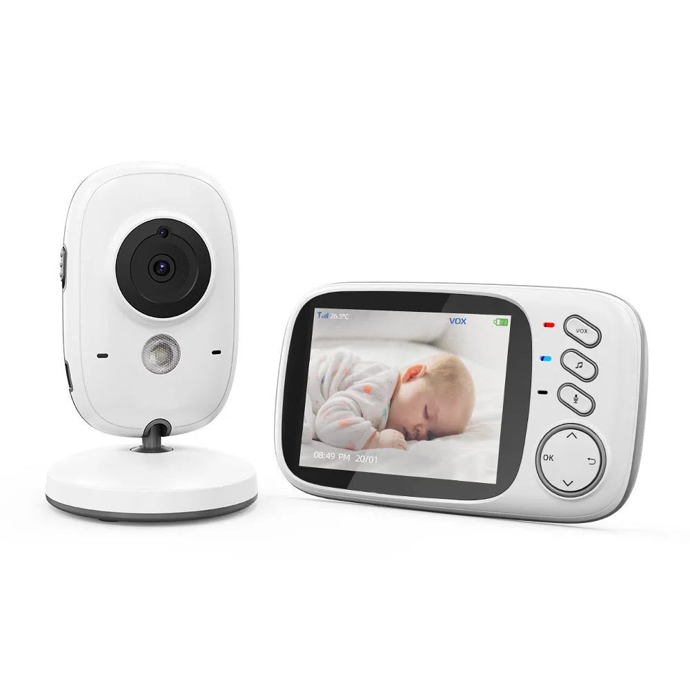 VB603 Baby Monitor 2.4G Wireless with 3.2 Inches LCD 2 Way Audio Talk Night Vision Surveillance Security Camera Babysitter Leedoar