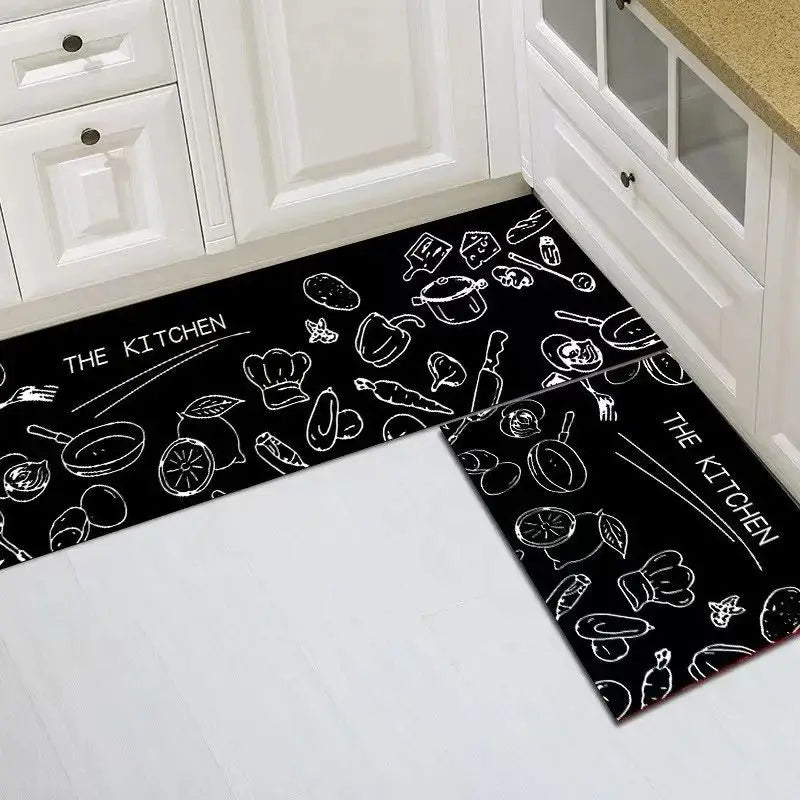 VIKAMA Multi-Use Anti-Fatigue Mat: Non-Slip, Absorbent, Machine-Washable Polyester Runner for Kitchen, Bath & Laundry Leedoar