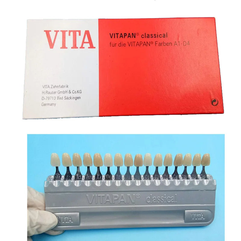 VITA 16 Colors Teeth Shade Guide Classical Dentistry Equipment Teeth Whiting Porcelain VITAPAN Tooth Model Colorimetric Plate Leedoar
