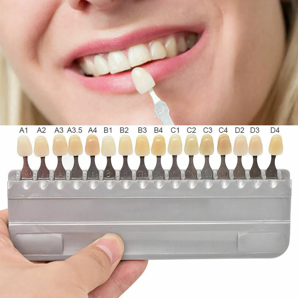 VITA 16 Colors Teeth Shade Guide Classical Dentistry Equipment Teeth Whiting Porcelain VITAPAN Tooth Model Colorimetric Plate Leedoar