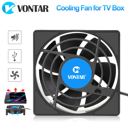 VONTAR C1 Cooling Fan for Android TV Box Set Top Box Wireless Silent Quiet Cooler DC 5V USB Power Radiator Mini Fan 80x80x25mm Leedoar