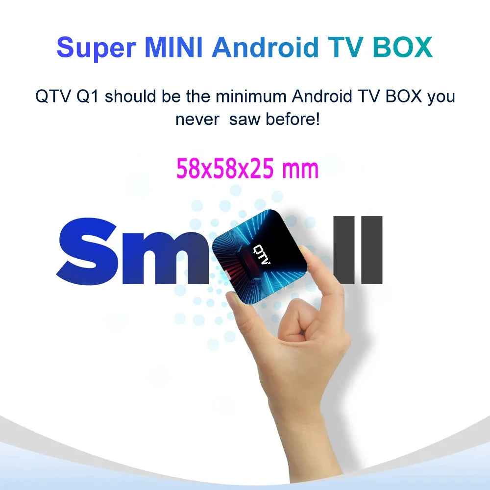 VONTAR QTV Q1 TV Box Android 10 Allwinner H313 2GB 16GB Support 4K H.265 2.4G Wifi TV Dongle Media Player Set Top Box 1GB 8G Leedoar