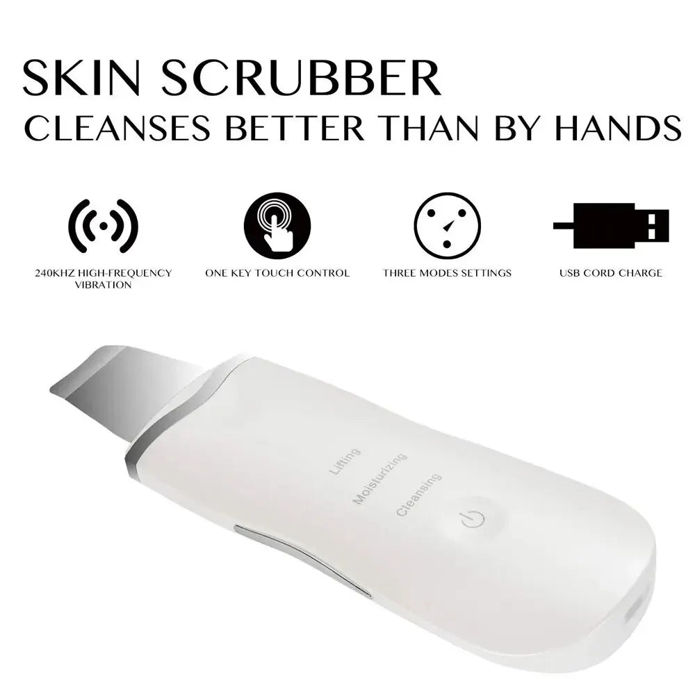 Vibrate Deep Face Cleaning Skin Scrubber Remove Dirt Blackhead Reduce Wrinkles Facial Lifting Peeling Tool Not Ultrasonic Shovel Leedoar