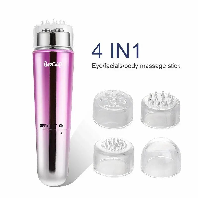 Massageador vibratório remove olheiras remove bolsas nos olhos mini caneta de massagem lifting e firmador instrumento de beleza 