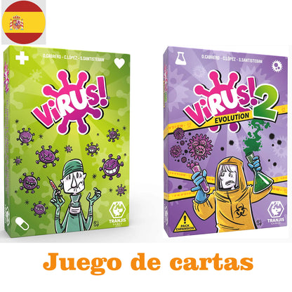 Vírus! - Jogo de cartas - O jogo mas contagioso. Edição Espanhola. +8 anos VÍRUS! 2 Evolution (Expansão) - Jogo de cartas ( 