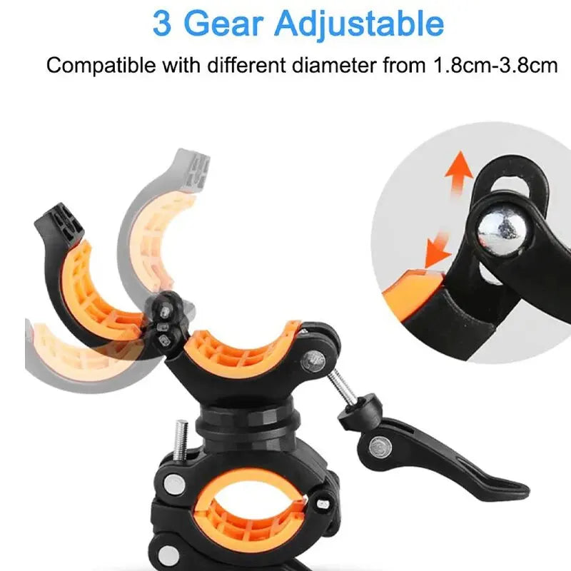 WEST BIKING Bike Light Bracket Multifunctional 360 Degree Rotatable Bicycle Lamp Holder LED Flashlight Stand Cycling Accessories Leedoar