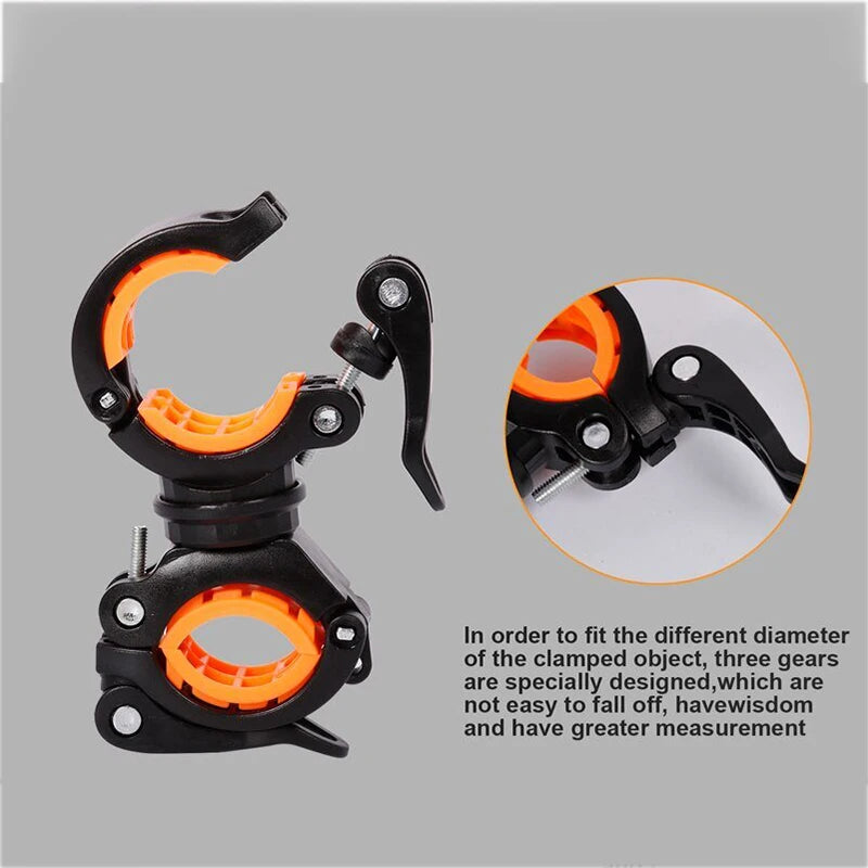 WEST BIKING Bike Light Bracket Multifunctional 360 Degree Rotatable Bicycle Lamp Holder LED Flashlight Stand Cycling Accessories Leedoar