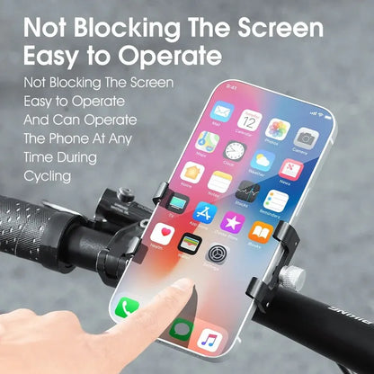 WEST BIKING Cycling Phone Holder Lightweight Aluminum Alloy Bike Handlebar Phone Bracket Phone Mount MTB Road Bike Accessories Leedoar