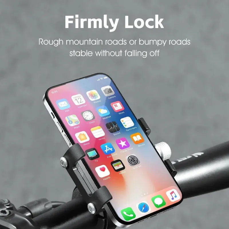 WEST BIKING Cycling Phone Holder Lightweight Aluminum Alloy Bike Handlebar Phone Bracket Phone Mount MTB Road Bike Accessories Leedoar