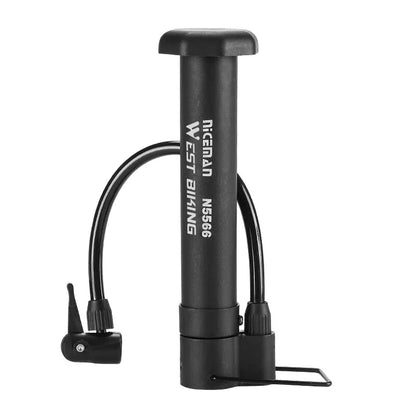 WEST BIKING MTB Bicycle Pump 80 PSI Bike Manual Air Pump Balloon Tire Inflator Schrader Valve Floor Pump Cycling Accesories Leedoar