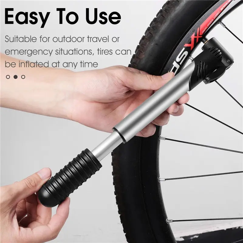 WEST BIKING Portable Mini Bicycle Pump Cycling Hand Air Pump Ball Tire Inflator Schrader Presta Valve MTB Road Bike Accessories Leedoar