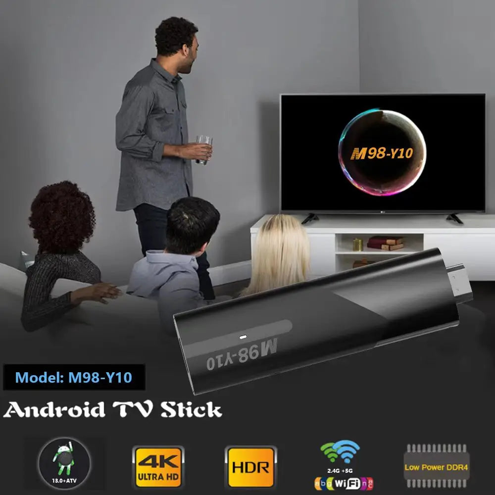 WIFI ATV 2.4G 5.8G TV Stick Android 13 Allwinner H618 4K HDR10+ 3D Voice Remote For Google YouTube NETFLIX Network Media Player Leedoar