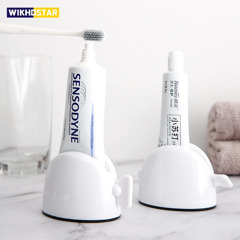 WIKHOSTAR Bathroom Accessories Set Rolling Toothpaste Squeezer Tube Toothpaste Dispenser Cleanser Squeezer Toothpaste Holder Leedoar