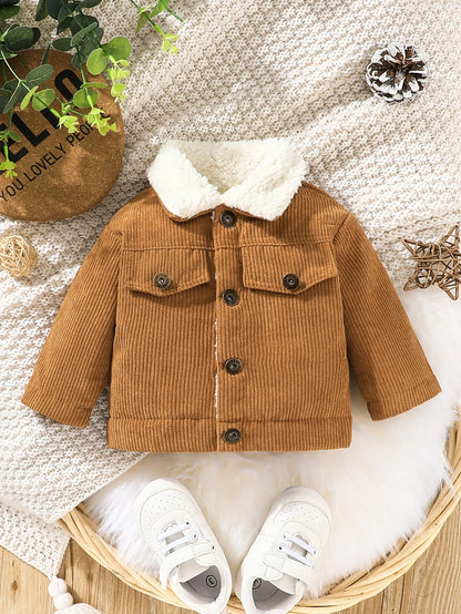 Warm Jacket Outwear For Newborn Baby Boy 0-3 Years old Casual Fashion Winter Cotton Coat Long Sleeve Toddler Kids Clothes Leedoar