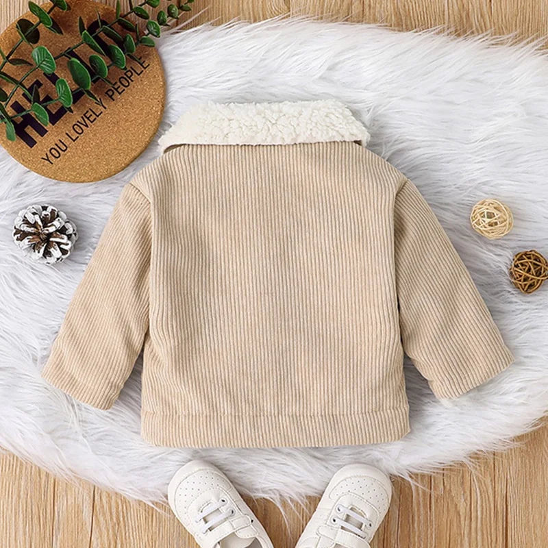 Warm Jacket Outwear For Newborn Baby Boy 0-3 Years old Casual Fashion Winter Cotton Coat Long Sleeve Toddler Kids Clothes Leedoar