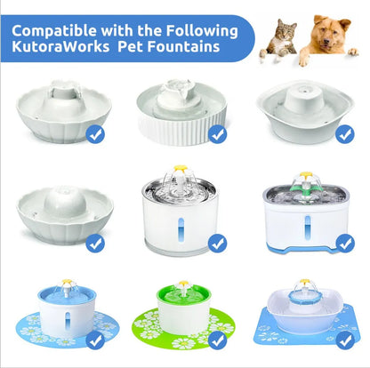 Water Pump LED Light Pet Cat Water Fountain Motor Replacement for Cat Flowers Drinking Bowl Dispenser Pet Accessories