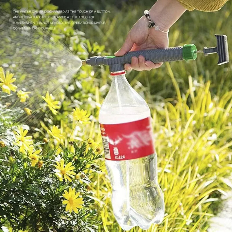 Watering Irrigation High Sprayer Water Pressure Flower Garden Gun Sprayer Head Juice Bottles Interface Plastic Trolley Spray Leedoar