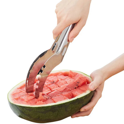 Watermelon Slicer Stainless Steel Windmill Watermelon Cutter Kitchen Fruit Slicer Cutter Tool Watermelon Digger Fruit Divider Leedoar