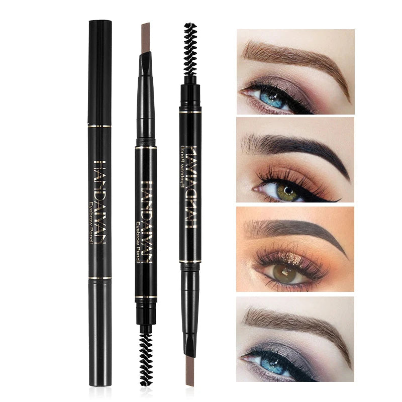 Waterproof Eyebrow Pencil Dark Brown, Premium Eye Brow Pencil Brn with Spoolie Brush, Longwearing for Perfect Brows Leedoar