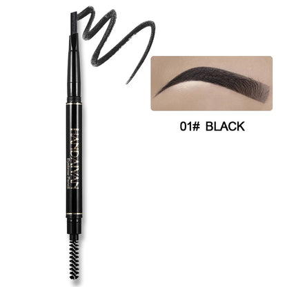 Waterproof Eyebrow Pencil Dark Brown, Premium Eye Brow Pencil Brn with Spoolie Brush, Longwearing for Perfect Brows Leedoar