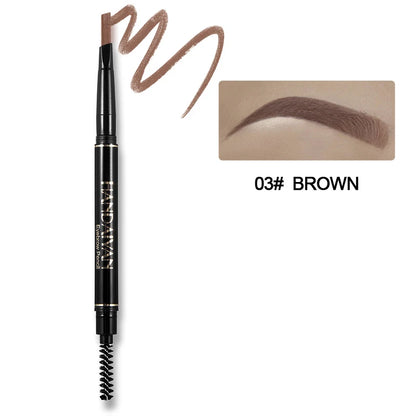 Waterproof Eyebrow Pencil Dark Brown, Premium Eye Brow Pencil Brn with Spoolie Brush, Longwearing for Perfect Brows Leedoar