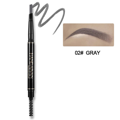 Waterproof Eyebrow Pencil Dark Brown, Premium Eye Brow Pencil Brn with Spoolie Brush, Longwearing for Perfect Brows Leedoar