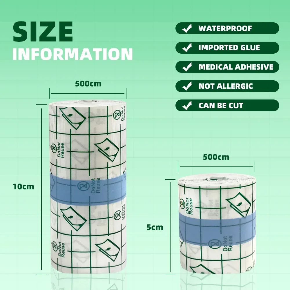 Waterproof Film PU Tape for Aftercare Protective Skin Healing Tattoo Adhesive Bandages Repair Leedoar