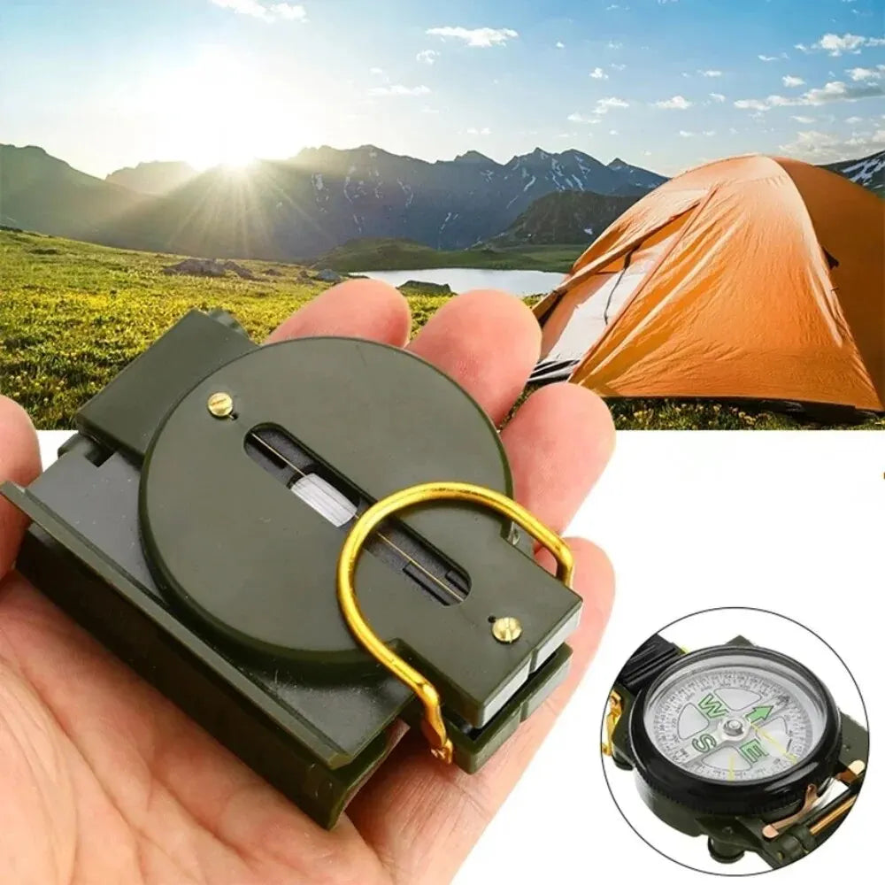 Waterproof High Precision Compass Outdoor Gadget Sports Hiking Mountaineering Professional Military Army Metal Sight Leedoar