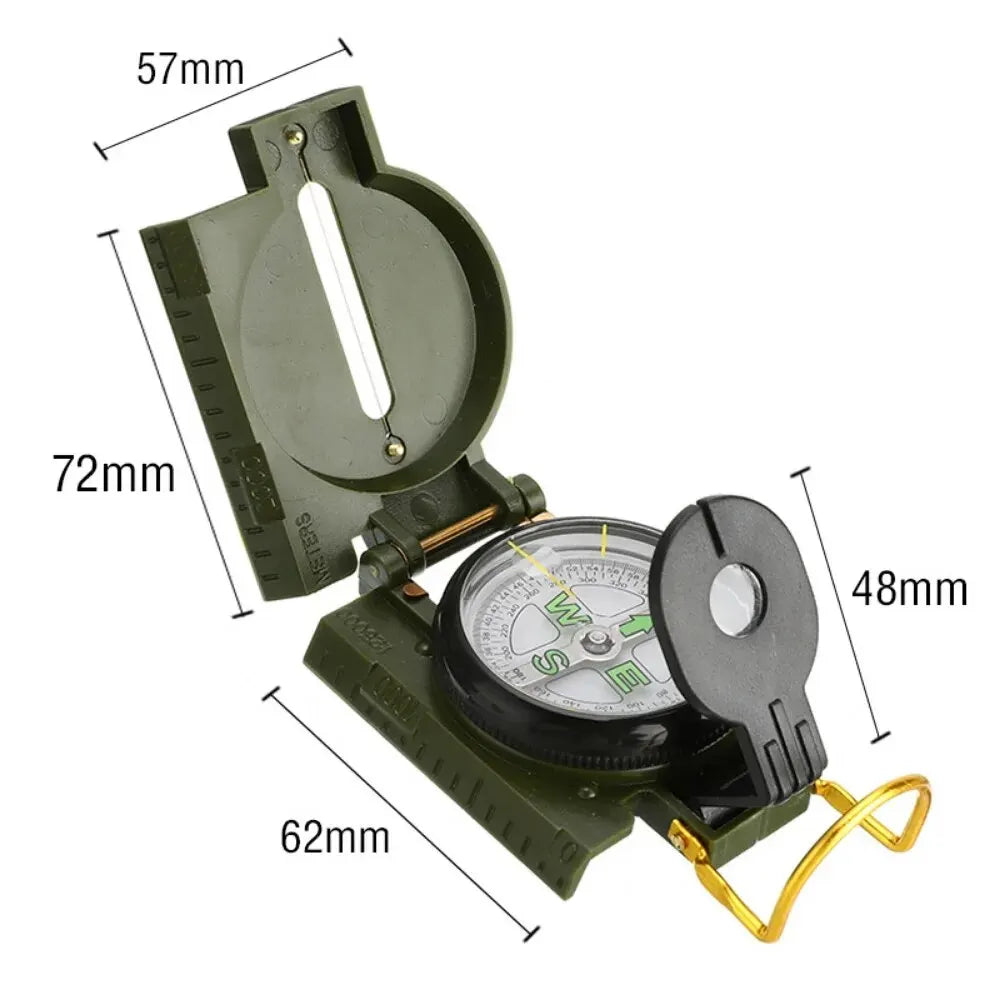 Waterproof High Precision Compass Outdoor Gadget Sports Hiking Mountaineering Professional Military Army Metal Sight Leedoar