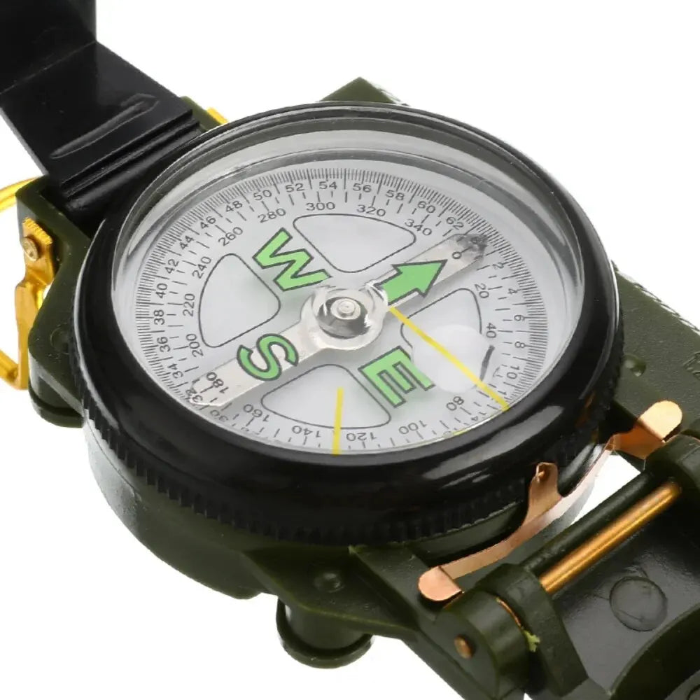 Waterproof High Precision Compass Outdoor Gadget Sports Hiking Mountaineering Professional Military Army Metal Sight Leedoar