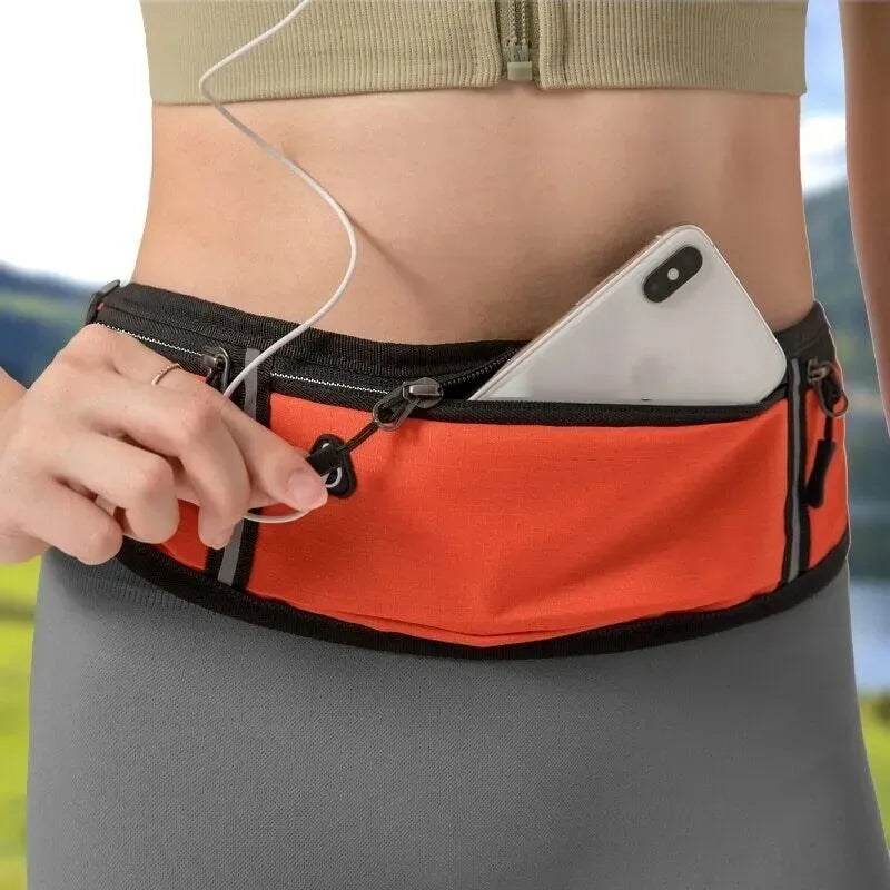 Waterproof Lightweight Reflective Strip Waist Fanny Pack Gym Sports Running Waist Bag Adjustable Elastic Straps Leedoar