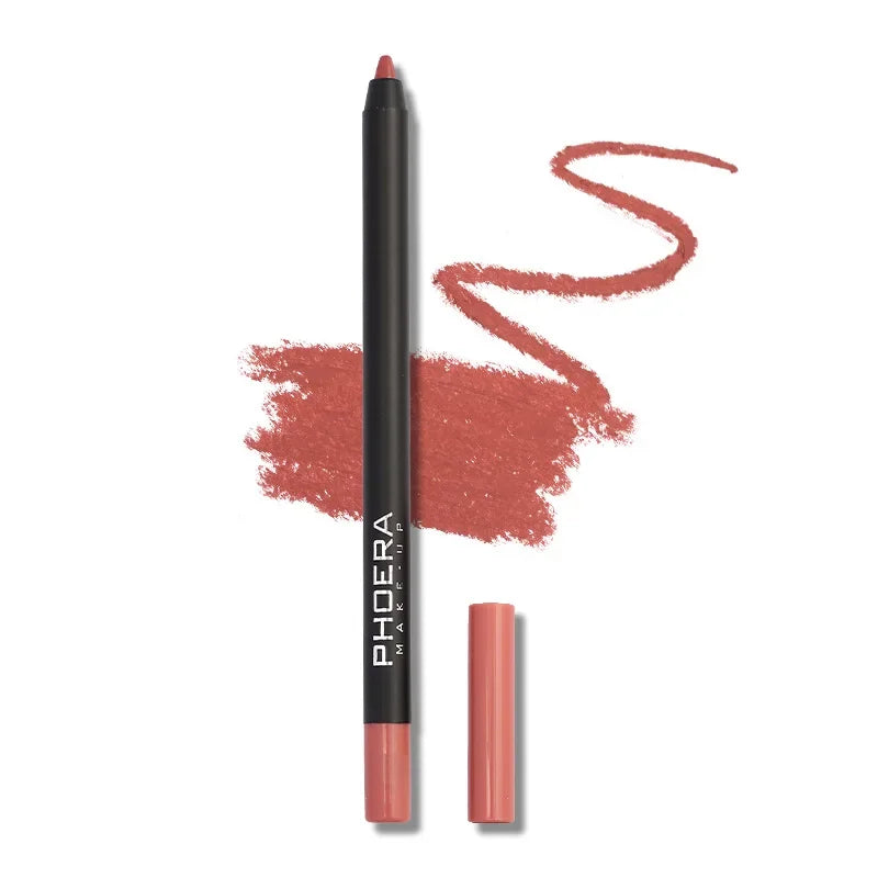 Waterproof Matte Lipliner Pencil Sexy Red Contour Tint Lipstick Lasting Non-stick Cup Moisturising Lips Makeup Cosmetic 12Color Leedoar