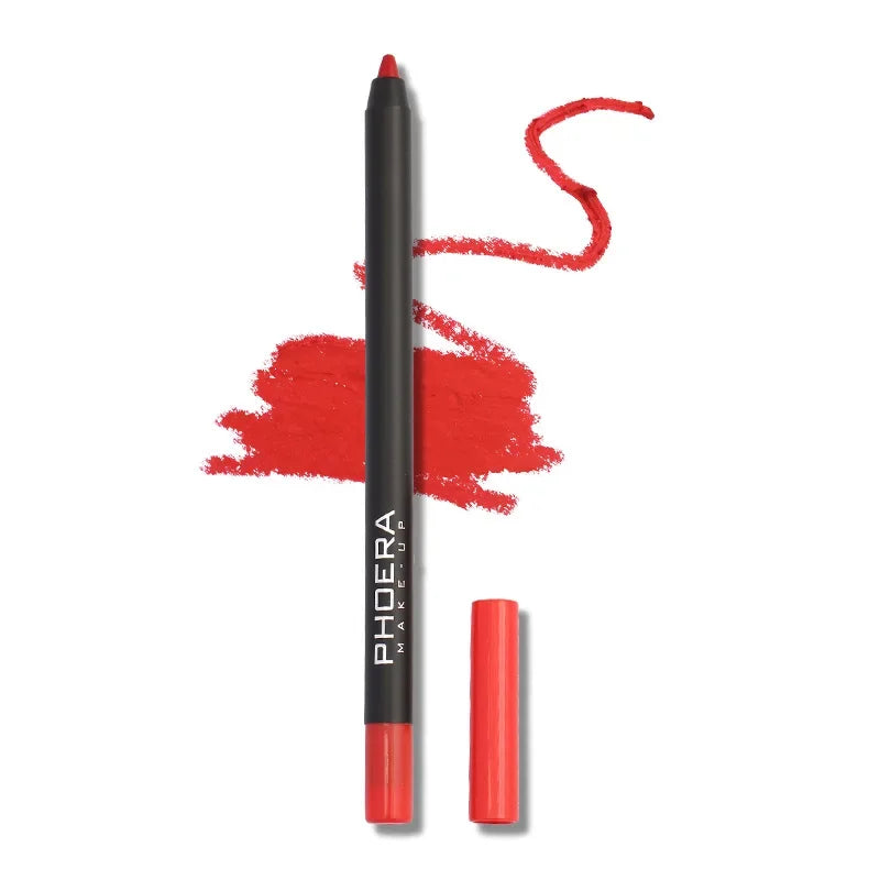 Waterproof Matte Lipliner Pencil Sexy Red Contour Tint Lipstick Lasting Non-stick Cup Moisturising Lips Makeup Cosmetic 12Color Leedoar