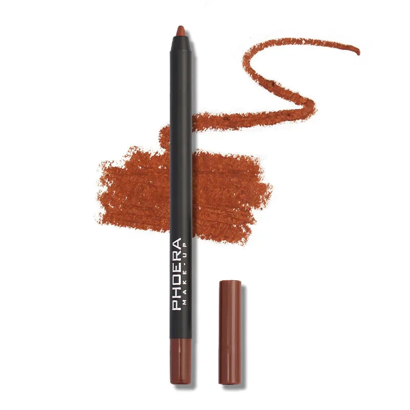 Waterproof Matte Lipliner Pencil Sexy Red Contour Tint Lipstick Lasting Non-stick Cup Moisturising Lips Makeup Cosmetic 12Color Leedoar